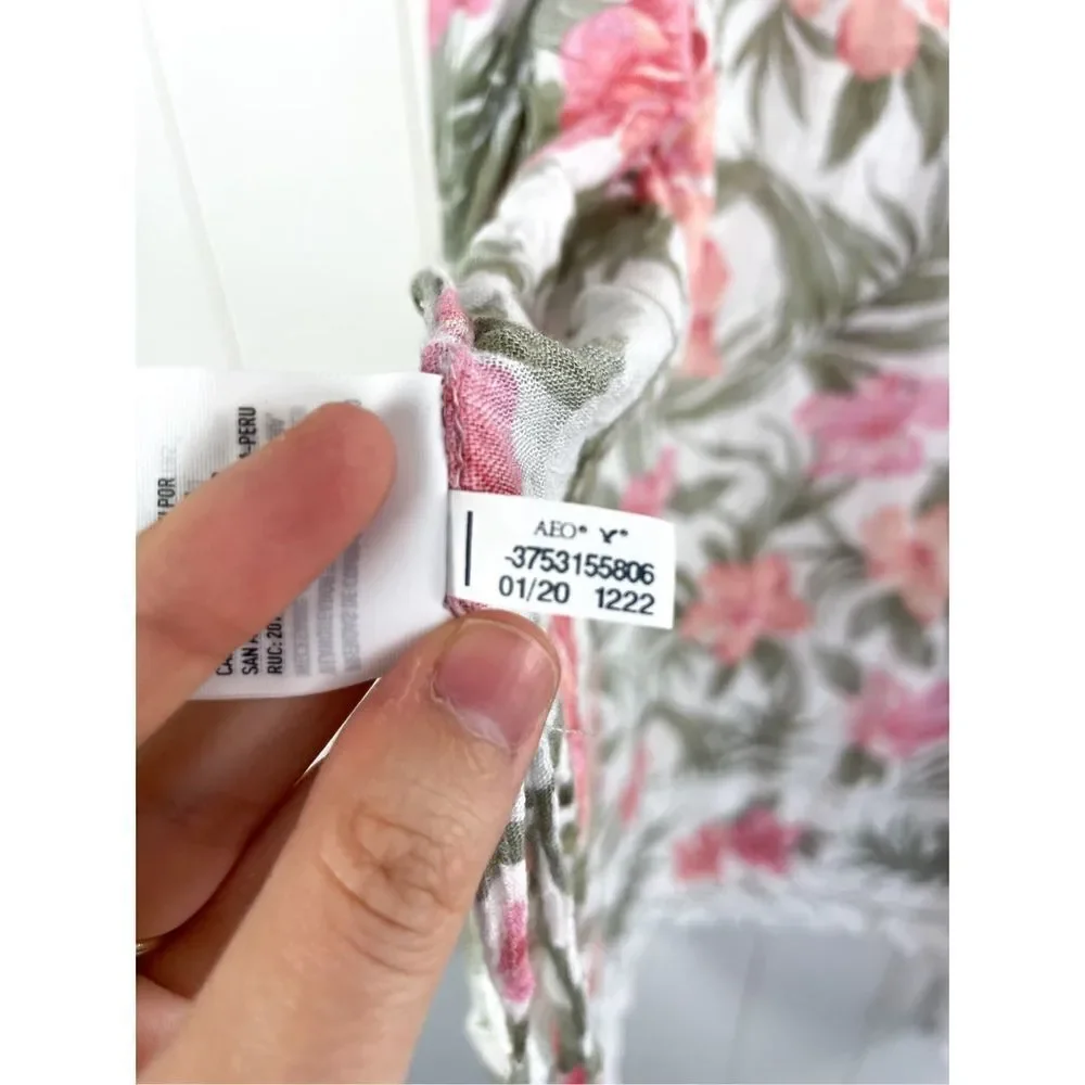 American Eagle AE Floral Chiffon Kimono‎ Swim Coverup Womens OS